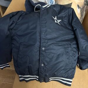 NFL COWBOYS Navy Blue Bomber Jacket NEW size Medium